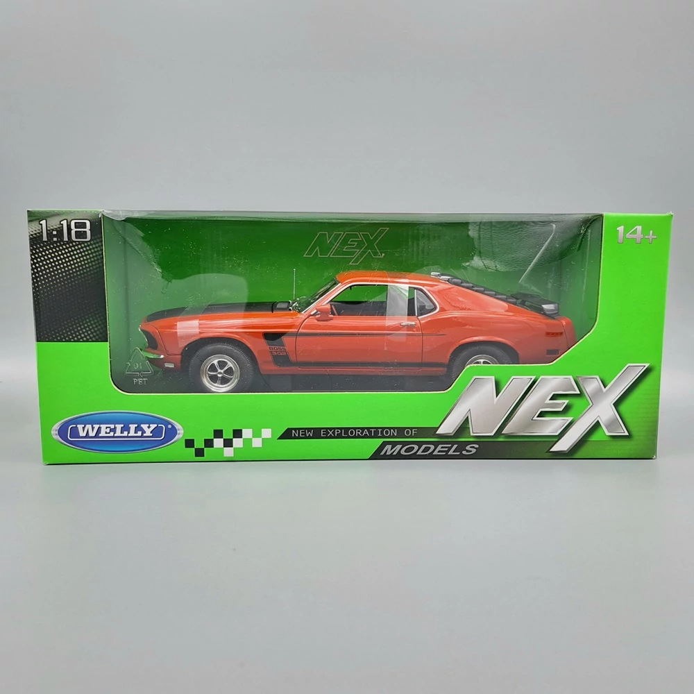 Ford Mustang 1969 Welly modell autó 1:18 méretarányos kivitelben