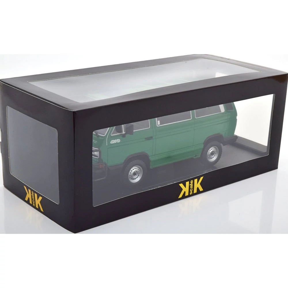 Volkswagen T3 Bus Syncro 4WD egy 1:18 fém modell autó méretarányos