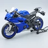 Yamaha YZF-R6 1:12 Welly kék motorkerékpár modell