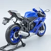 Yamaha YZF-R6 1:12 Welly kék motorkerékpár modell