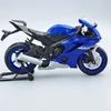 Yamaha YZF-R6 1:12 Welly kék motorkerékpár modell