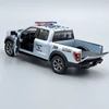 Ford F-150 Raptor 2022 Police ezüst Kinsmart fém autó modell