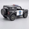 Ford Bronco 2022 Police fekete Kinsmart fém autó modell