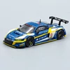Audi R8 LMS EvA 2022 1:64 POP RACE kék fém autó modell