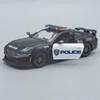 Ford Mustang 2024 Police Kinsmart fekete fém autó modell és játékautó