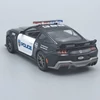 Ford Mustang 2024 Police Kinsmart fekete fém autó modell és játékautó