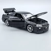 Nissan GT-R34 1:32 Tayumo fekete fém autómodell