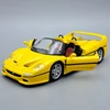 Ferrari F50 1995 1:24 Vitrinben sárga Bburago die cast
