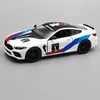 BMW M8 Competition Coupe mintás fehér Kinsmart fém autó modell