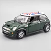 Mini Cooper S Angol zászlós zöld Kinsmart fémautó