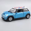 Mini Cooper S Angol zászlós zöld Kinsmart fémautó