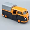 Volkswagen T1 Pick-Up fekete-sárga retró modellautó játékautó