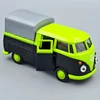 Volkswagen T1 Pick-Up fekete-zöld retró modellautó
