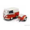 Volkswagen bus utánfutóval 1:18 narancs autómodell