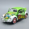 Volkswagen Beetle Graffiti mintás 1:24 fém autó modell-die cast