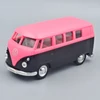 Volkswagen T1 Bus 1963 fekete-rózsaszín retró Welly autómodell