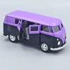 Volkswagen T1 Bus 1963 fekete-lila Welly retró autó modell