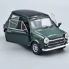 Mini Cooper 1300 zöld Welly retró autó modell kisautó