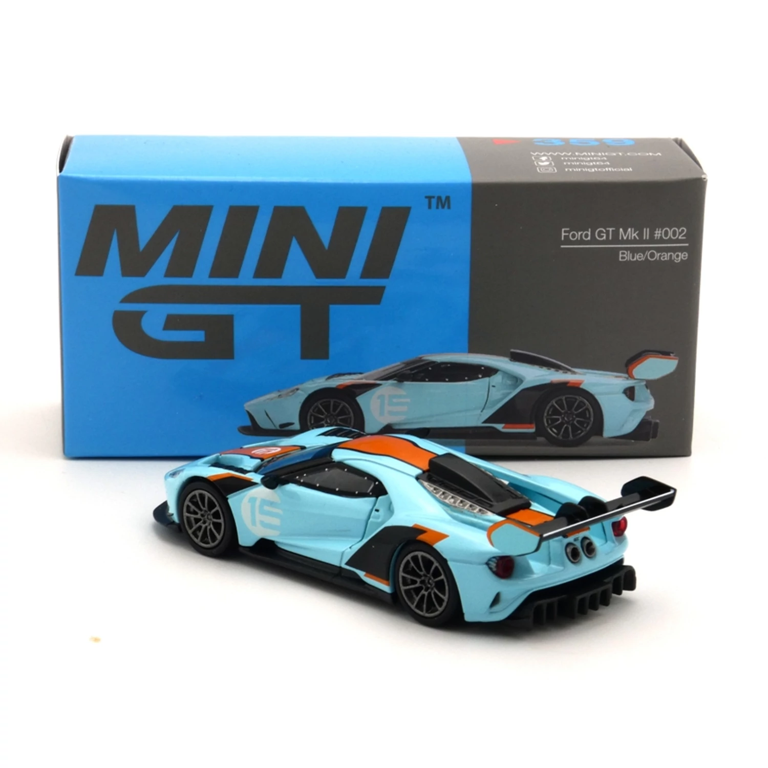 Ford GT Mk II #002 1:64 (MiniGT 359) – gyűjtői modell