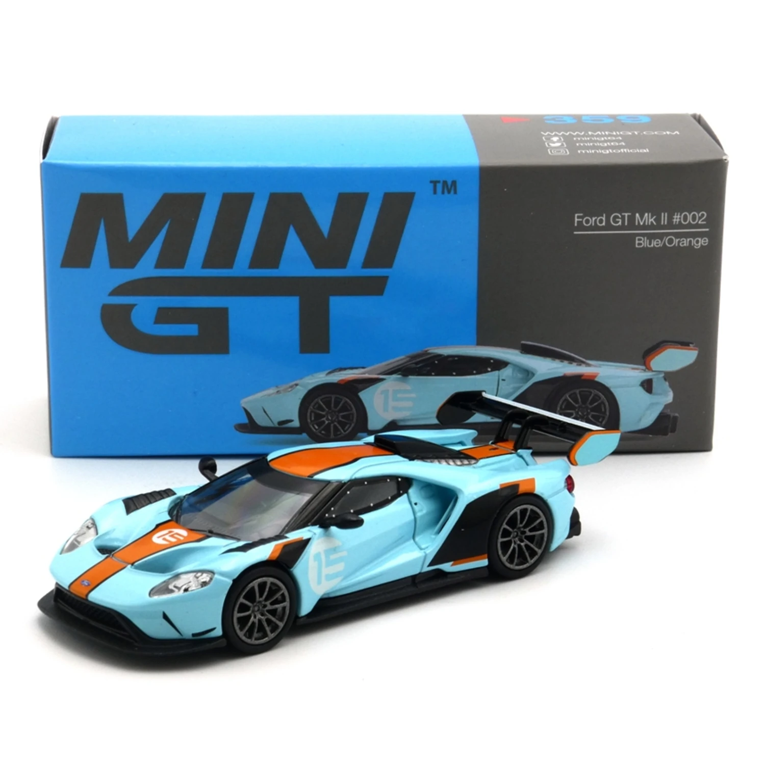 Ford GT Mk II #002 1:64 (MiniGT 359) – gyűjtői modell