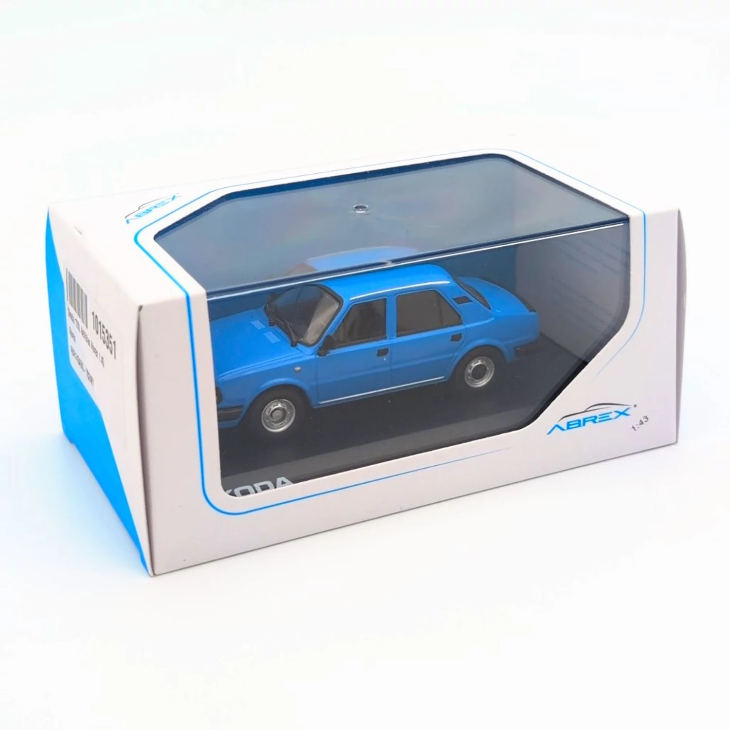 Skoda 120L 1:43 Abrex fém modellautó gyűjtőknek vitrinben