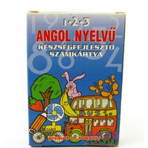 Angol nyelvű készségfejlesztő számkártya