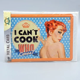 Nostalgic Art fém képeslap I can't cook