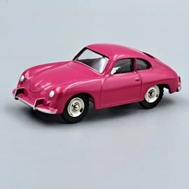 Porsche 356a coupe red-purple Dinky 555 fém retró kisautó
