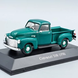 Chevrolet 3100 Pickup 1958 1:43 zöld retró fém autó modell vitrinben