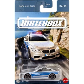BMW M5 rendőr Matchbox kék kártyás 02/05 modellautó