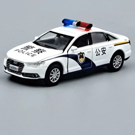 Audi A6L China Police 1:64 ERA Models fém modellautó