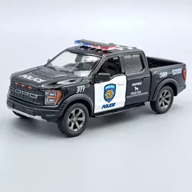 Ford F-150 Raptor 2022 Police Kinsmart fém játékautó