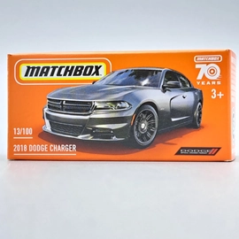 Dodge Charger 2018 1:64 Matchbox fekete fém modell autó