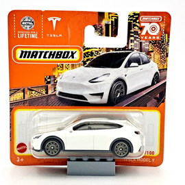 Tesla Model Y 1:64 Fehér Matchbox modellautó