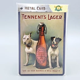 Nostalgic Art fém képeslap Tennent's ajándék