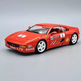 Ferrari F355 Challenge 1995 1:24 Burago fém autó modell
