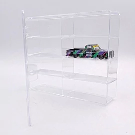 Modellautó vitrin 8db 1:64-es autóhoz nyitható