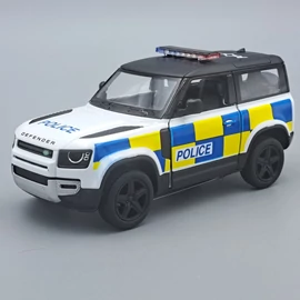 Land Rover Defender 90 Police Kinsmart modell autó