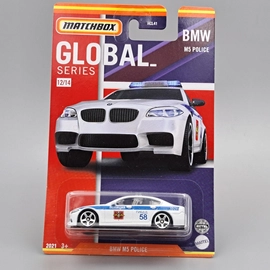 BMW M5 Police 1:64 Global Matchbox fém játék autó