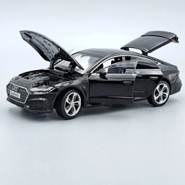 Audi A7 1:32 fekete Tayumo fém modell autó