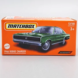 Dodge Charger 1966 1:64 Matchbox zöld modell autó játékautó