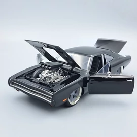 Dodge Charger R/T 1970 1:24 Dom fekete Fast&amp;amp;Furious fém retró modell autó