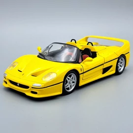 Ferrari F50 1995 1:24 Vitrinben sárga Bburago die cast