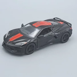 Chevrolet Corvette 2021 L.Edition fekete Kinsmart fém autó modell