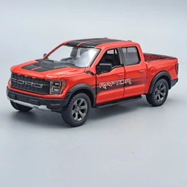 Ford F-150 Raptor mintás piros Kinsmart fém kisautó