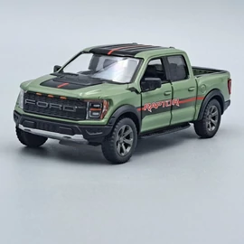 Ford F-150 Raptor mintás Zöld Kinsmart fém autó modell