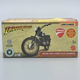 Ducati Scrambler Indiana J. 1:64 Matchbox fém motor modell