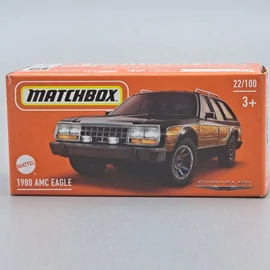 AMC Eagle 1980 1:64 fekete Matchbox autó modell
