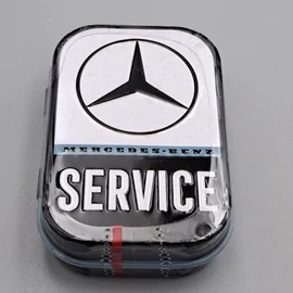  Nostalgic art menta cukor Mercedes Service fémdoboz