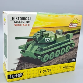 Cobi T-34/76 tank 1:72 101db-os 3088 építhető modell